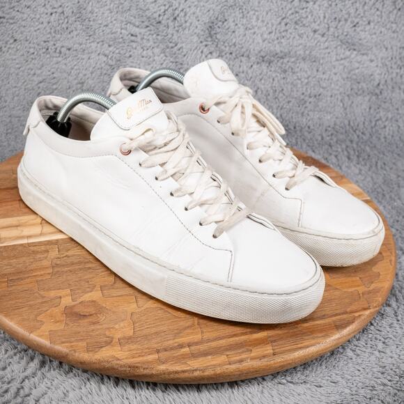 Good Man Brand Men's Size 12 Edge White Leather Premium Sneakers - Picture 1 of 7